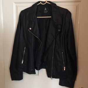 Black Faux Leather Jacket Size 10